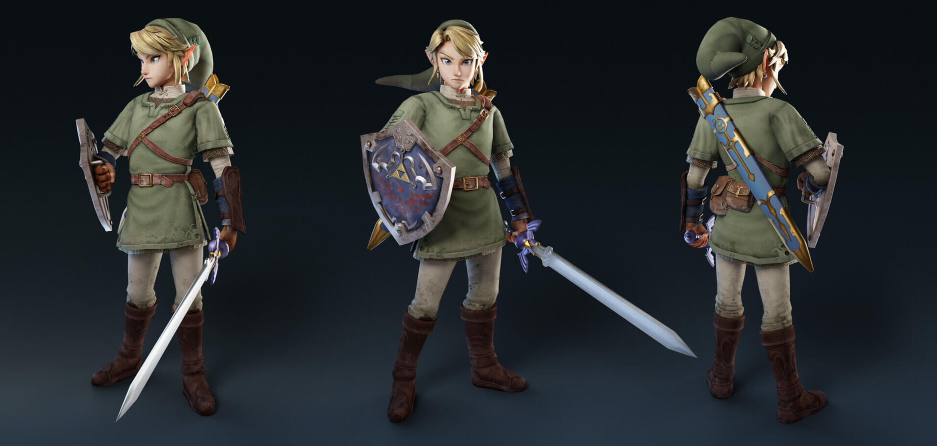 Fan work of Link from LoZ: Twilight Princess. Fan work of Link from LoZ: Twilight Princess. High-Detail 3D Model Posed and Rendered in Blender. Optimized for performance in video games. ~60k quads.